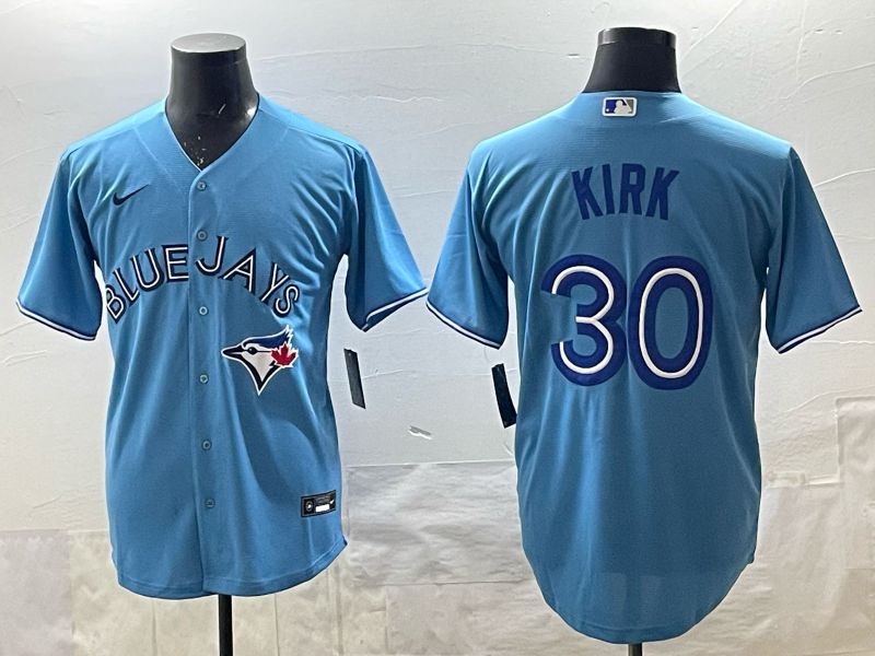 Men 2025 Toronto Blue Jays #30 Kirk Light Blue Game Nike MLB Jersey style 01